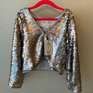 NWT Girls Joyfolie sequin jacket. Size 7